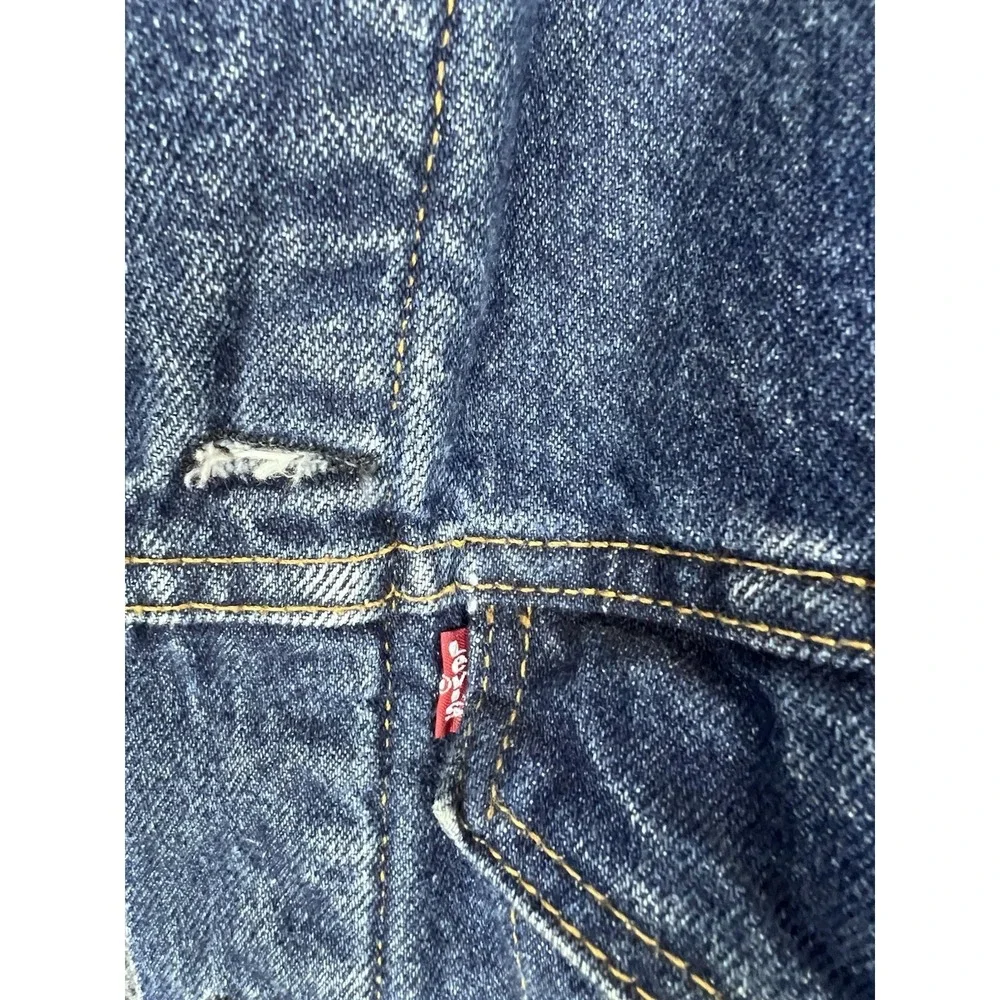 Vintage Levis 70506 0316 Blanket Lined Denim Trucker Jacket Made in‎ USA Mens 40